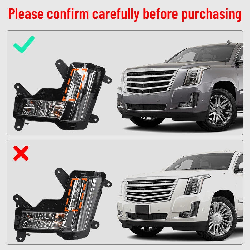 LED Fog Lights for Cadillac Escalade (2015–2020) w/o Crash Brake, Left+Right