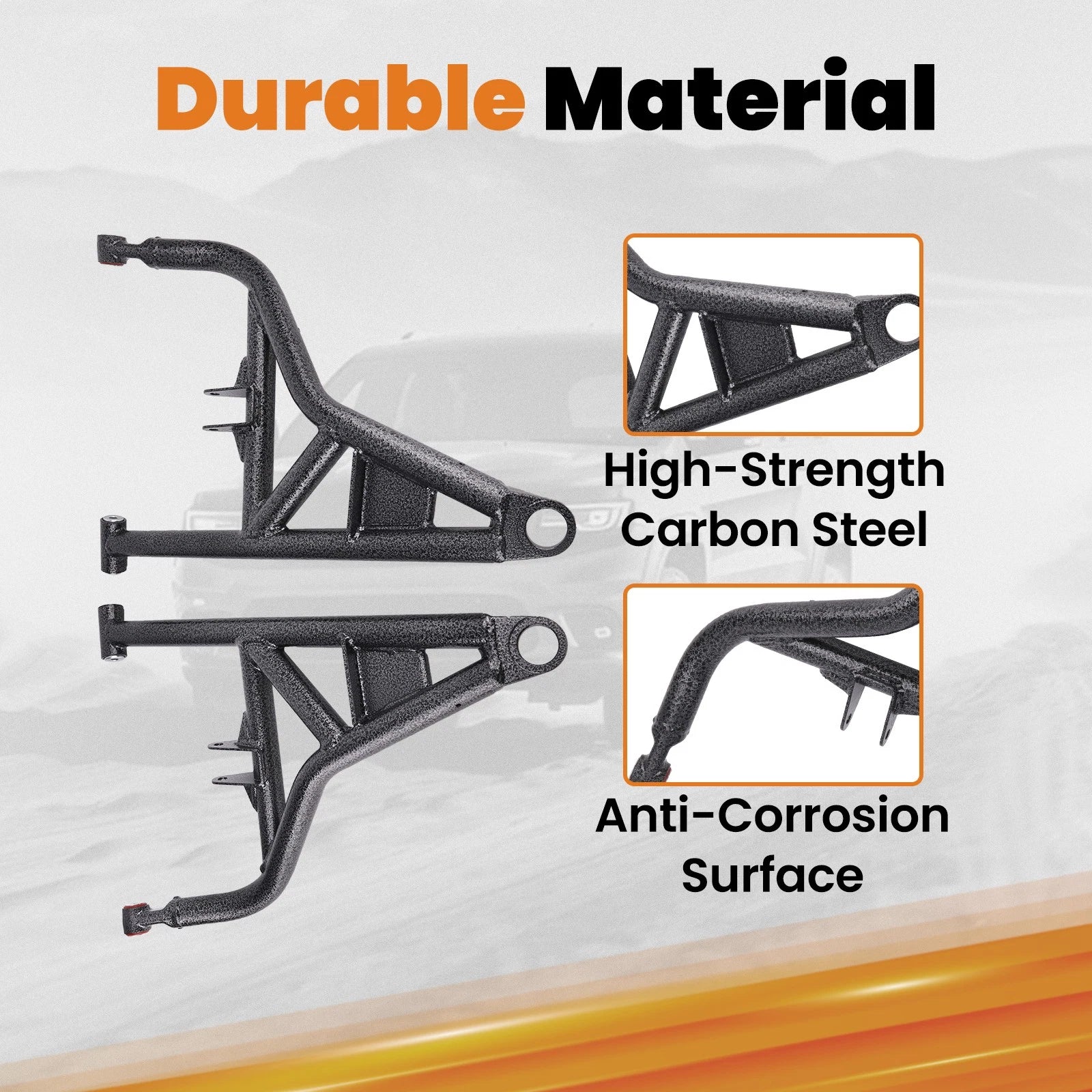 4x Front A-Arms Set for Polaris RZR XP 1000 2014–2020 (XP Turbo)