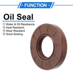2X Oil Seal Rotary Shaft Seal FKM Rubber 30x62x10mm  