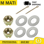 2X Rear Axle Castle Nut w/ Pin for Polaris Scrambler 500 (1997–2012)