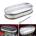 12" Half Finned Air Cleaner Set for 4-Barrel Carburetor (5-1/8" Neck)