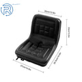 Universal High Back Mower Seat for Lawn Tractor (Durable Black)