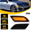 Smoked Amber LED Front Side Marker Lamps for Benz W204 C250 C300 C63 AMG (2012–2014)