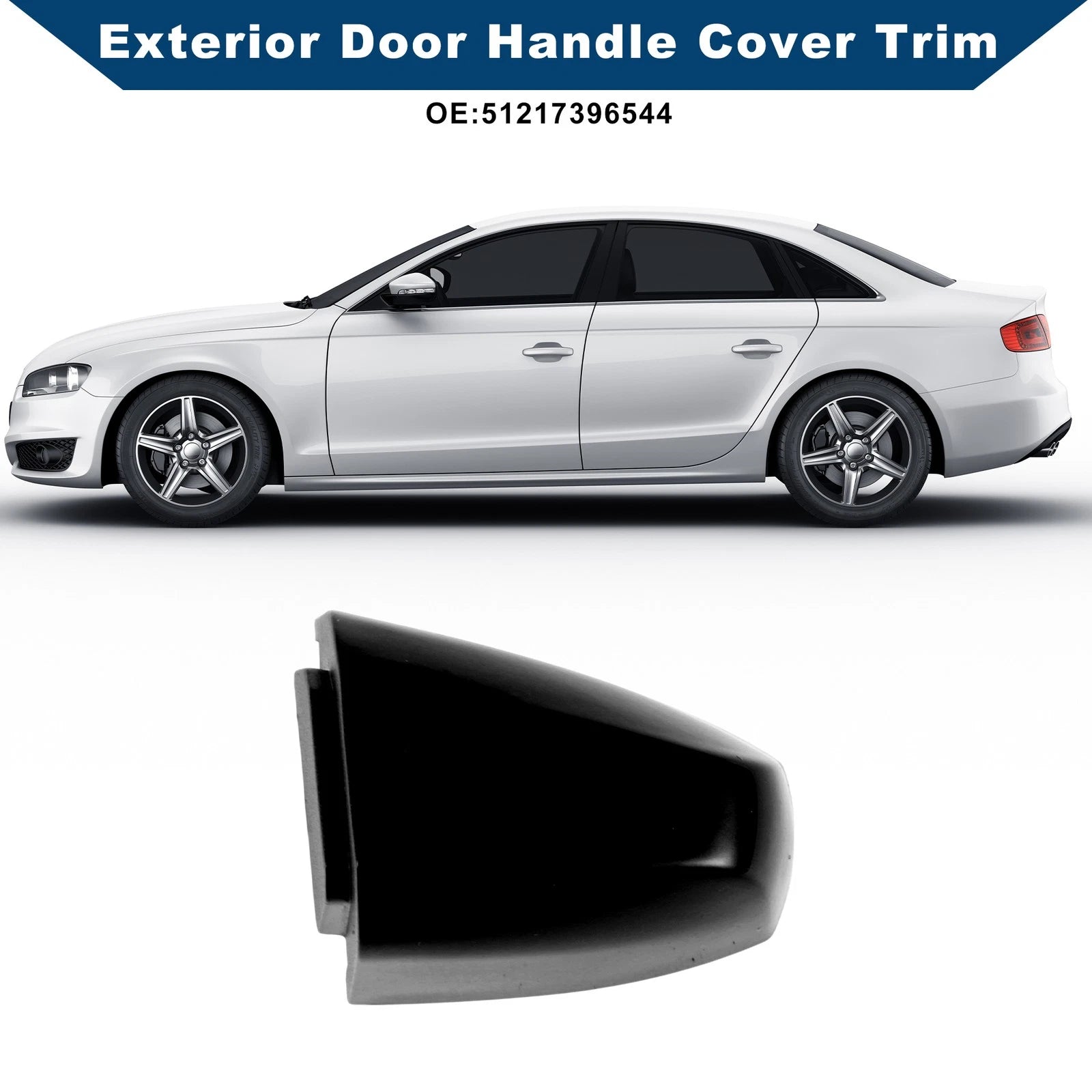 Exterior Door Handle Cover Trim for BMW X1 X2 X5 F15 X6 F16 (2014–2019) Black ABS