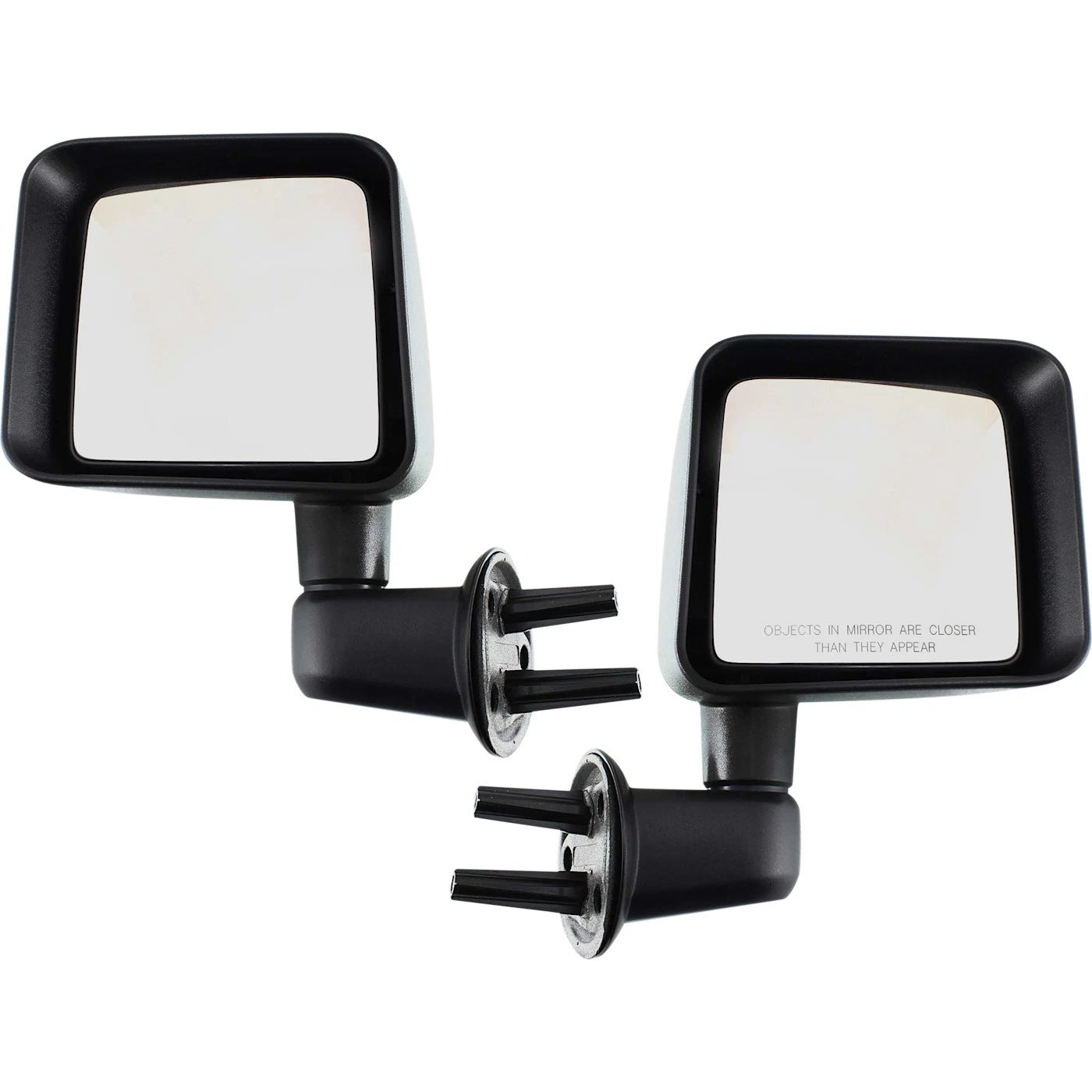 Manual Mirror Pair for Jeep Wrangler (2007–2008) Textured Black