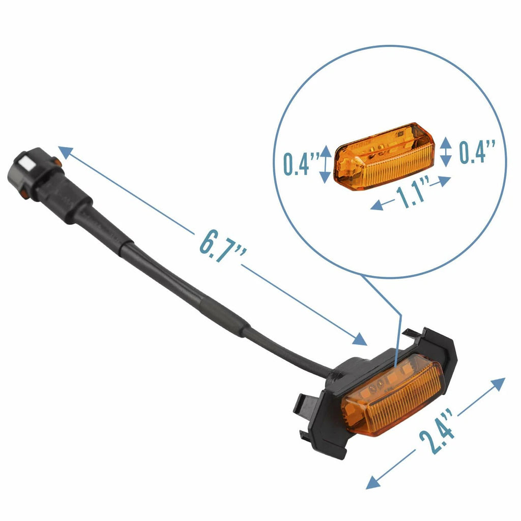 Set of 4 Amber LED Front Grille Lights for Toyota Tacoma (2016–2019)
