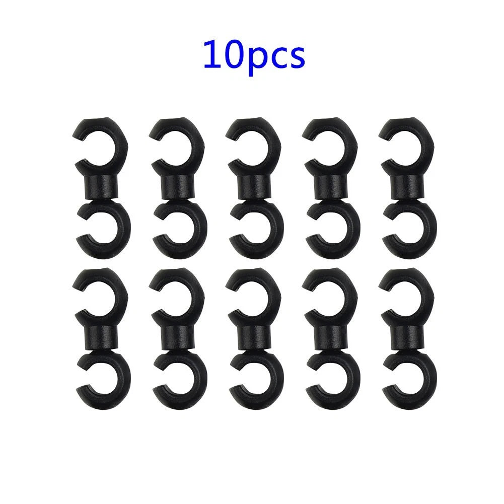 10PCS S Shaped Hook Clips for Bike Brake Gear Cable Tidy Tool