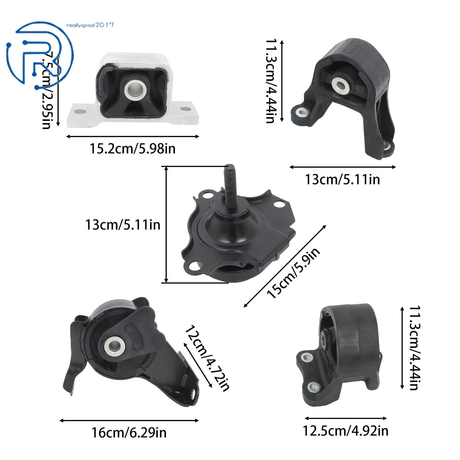 5PCS Engine Motor Mount Kit for Honda CR-V (2002-2006)