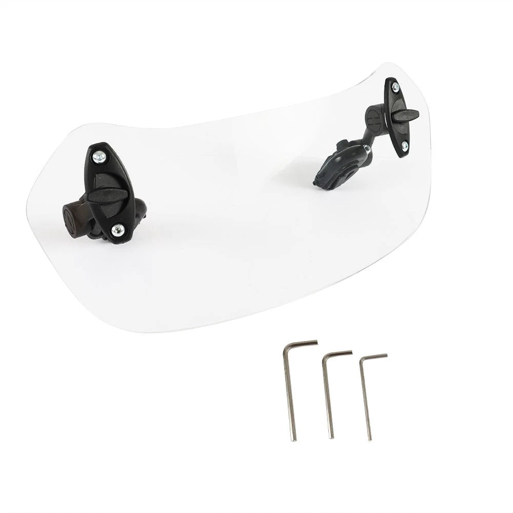 Adjustable Clip-on Windscreen Extender for Universal Motorcycle