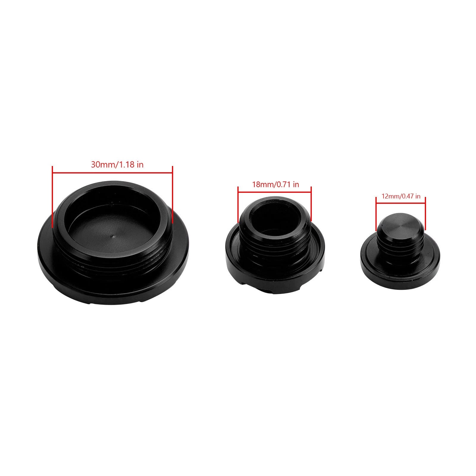 Black Billet Engine Plug Kit for Kawasaki KX250 KX250F KX450 KX450F (2009–2020)