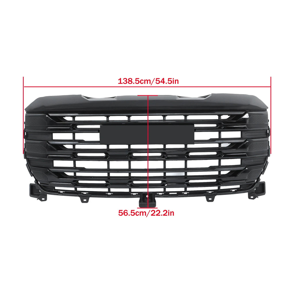 Front Upper Grille Assembly for GMC Sierra 1500 (2022-2024) Gloss Black