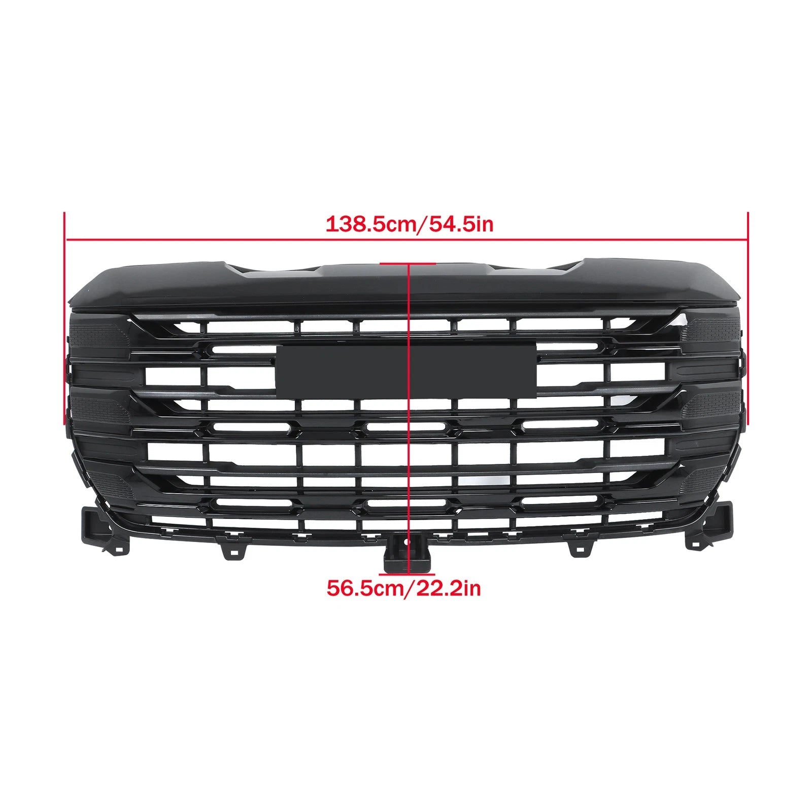 Front Upper Grille Assembly for GMC Sierra 1500 (2022-2024) Gloss Black