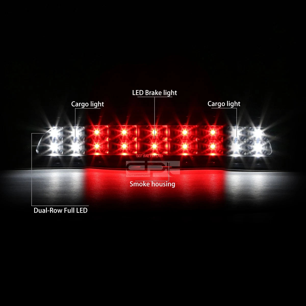 2X Tinted LED Third Tail Brake Light for Tundra (2007–2018)