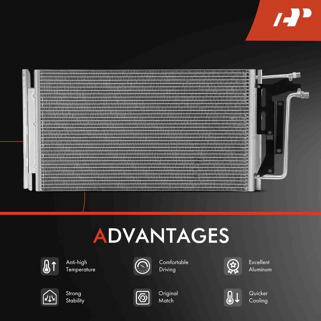 A/C Condenser with Bracket for Chevrolet G10 G20 G30 GMC G1500 G2500 (1971–1995)