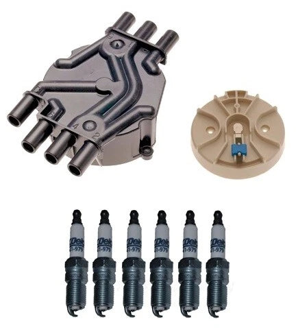 Distributor Rotor Cap & Spark Plugs Kit for Chevrolet Astro Blazer Safari (1995–2005)