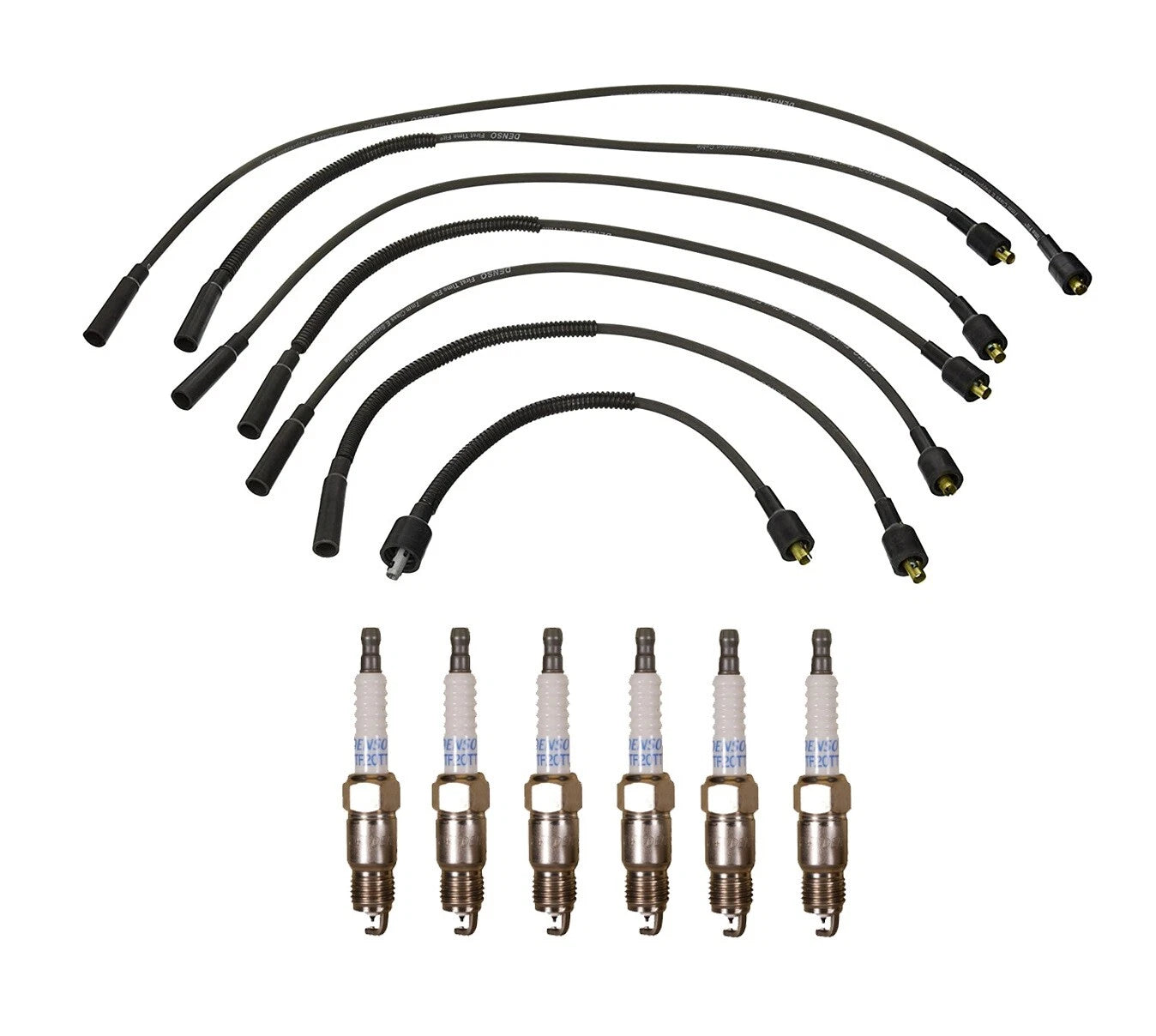 Denso 7mm Wire Set & 6 Platinum TT Spark Plug Kit for Dodge 3.9L V6 (1996–2003)