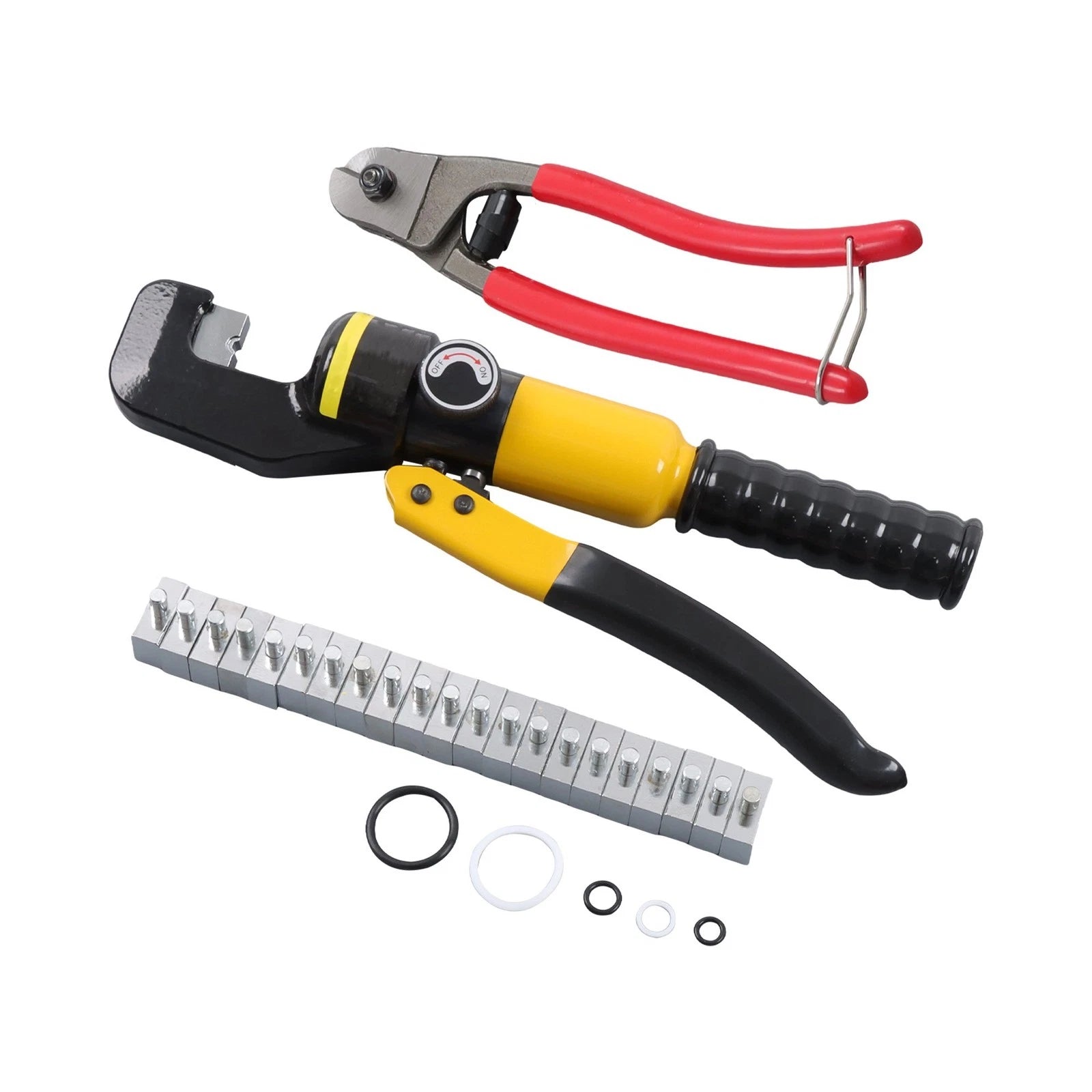 10 Ton Hydraulic Crimper Tool with 11 Dies for Cable Railing Kit