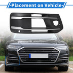 Fog Light Grill for Audi Q7 (2007–2015) No. 4M0807682T Black Silver Tone