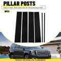 6Pcs Gloss Black A B C Pillar Cover Trim for Chevy Tahoe GMC Yukon (2015–2020)