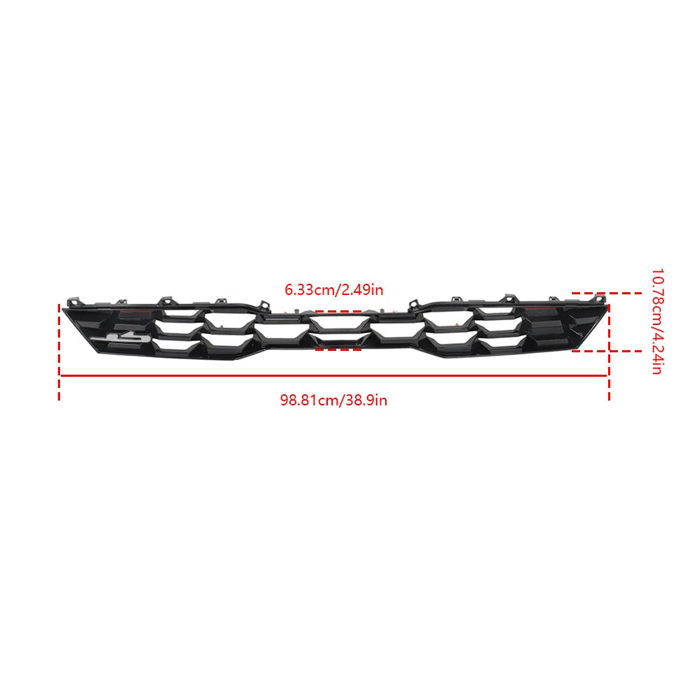 Front Bumper Upper Grille for Forte GT (2022-2024) Red Plastic