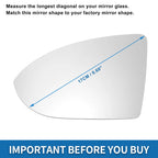 Heated Mirror Glass for Volkswagen Golf MK7 (2013–2020)