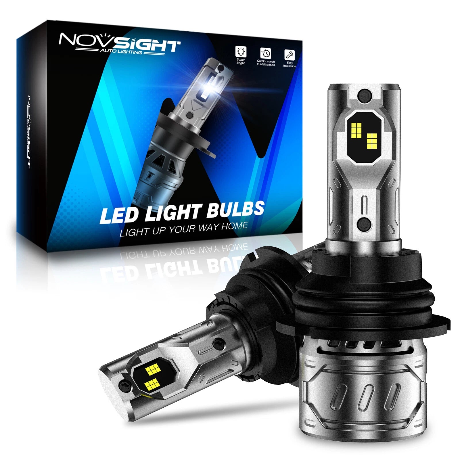 2PC 6000K LED Headlight Bulbs for Nissan Frontier (1998–2000) 9004