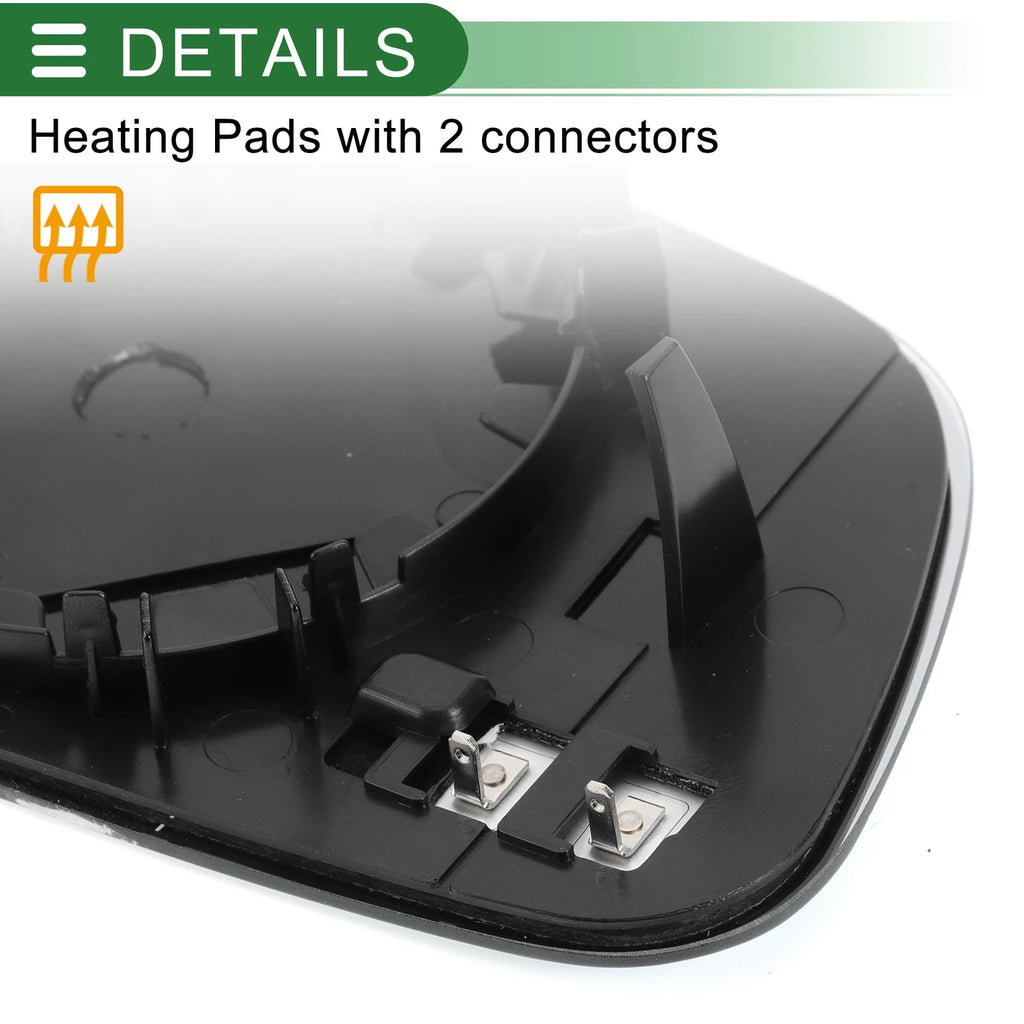 Heated Left Side Mirror Glass for Audi A3 (2000–2003)