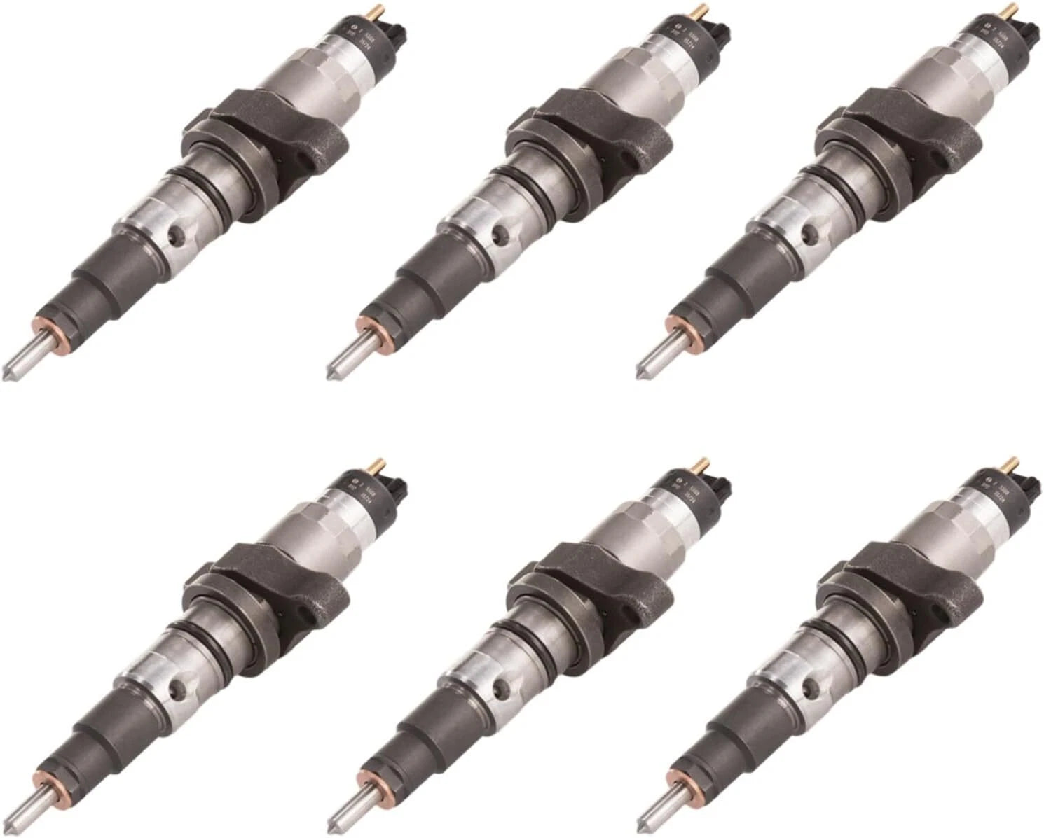 Set of 6 Fuel Injectors 2830957 0445120007 for Cummins Ford DAF CF65 LF45 Iveco
