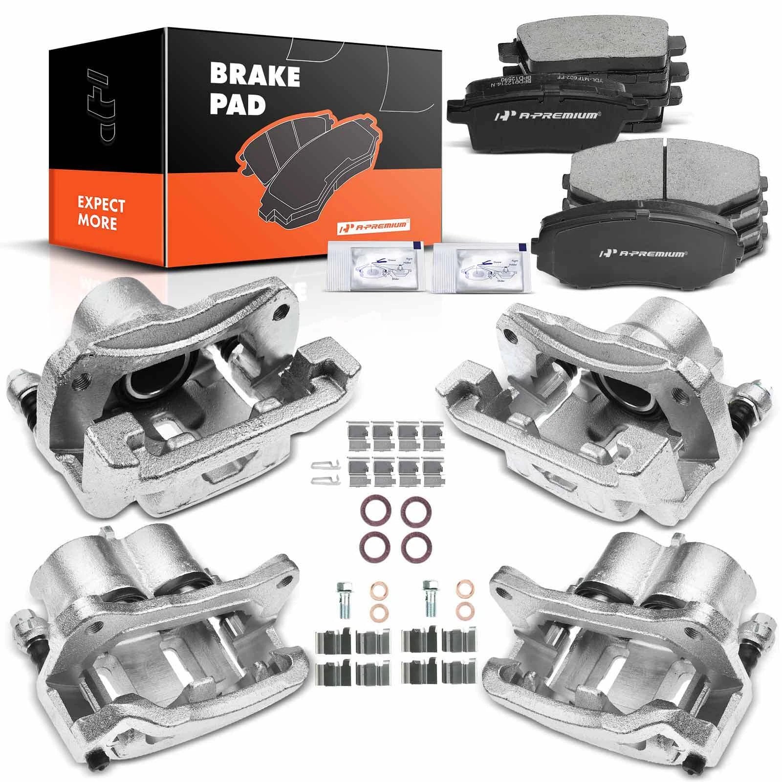Front & Rear Brake Pads and Calipers for Mazda CX-9 (2007–2015)