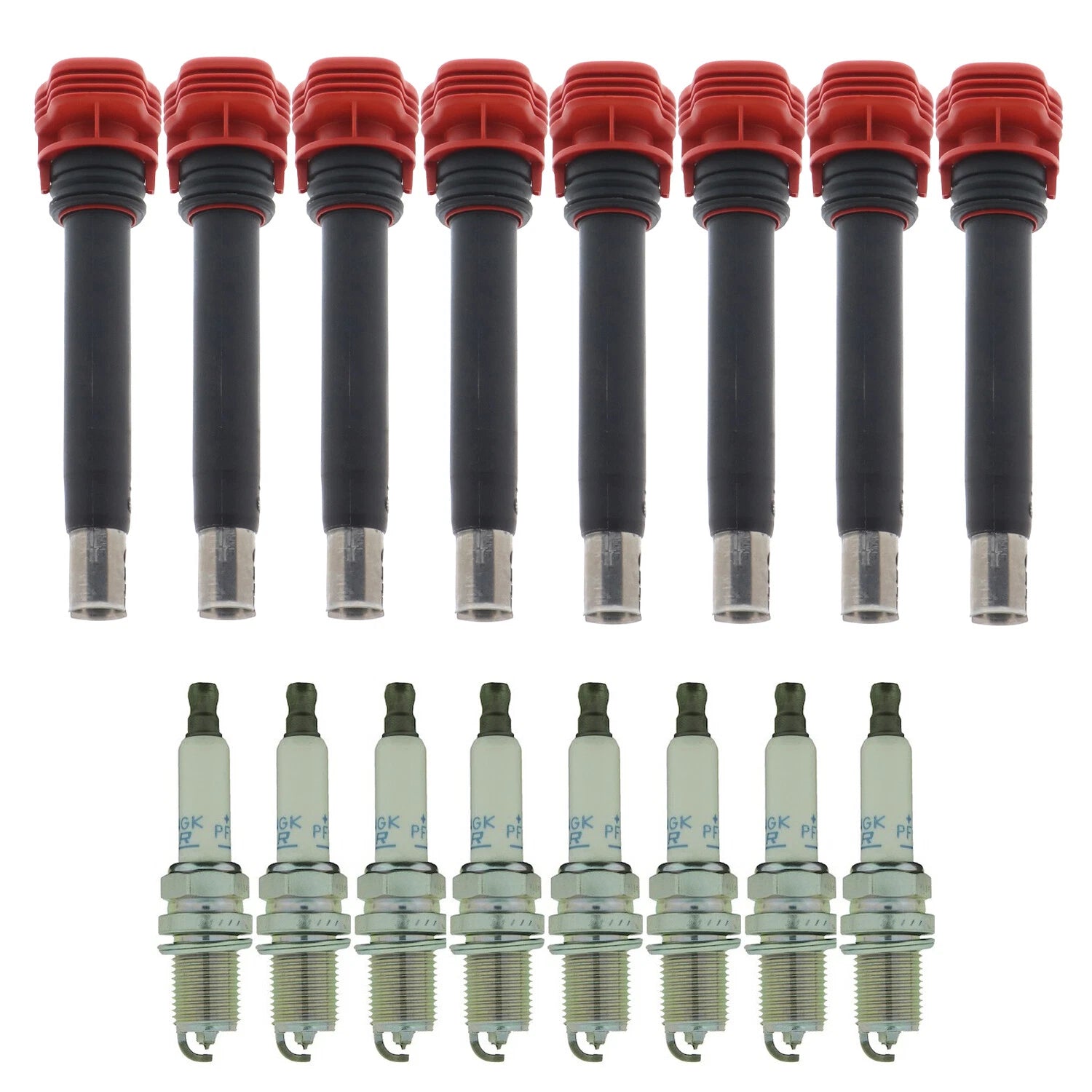 Set of 8 Ignition Coils & NGK Laser Platinum Spark Plugs for Audi A8 Quattro S5 V8 (2008–2017)