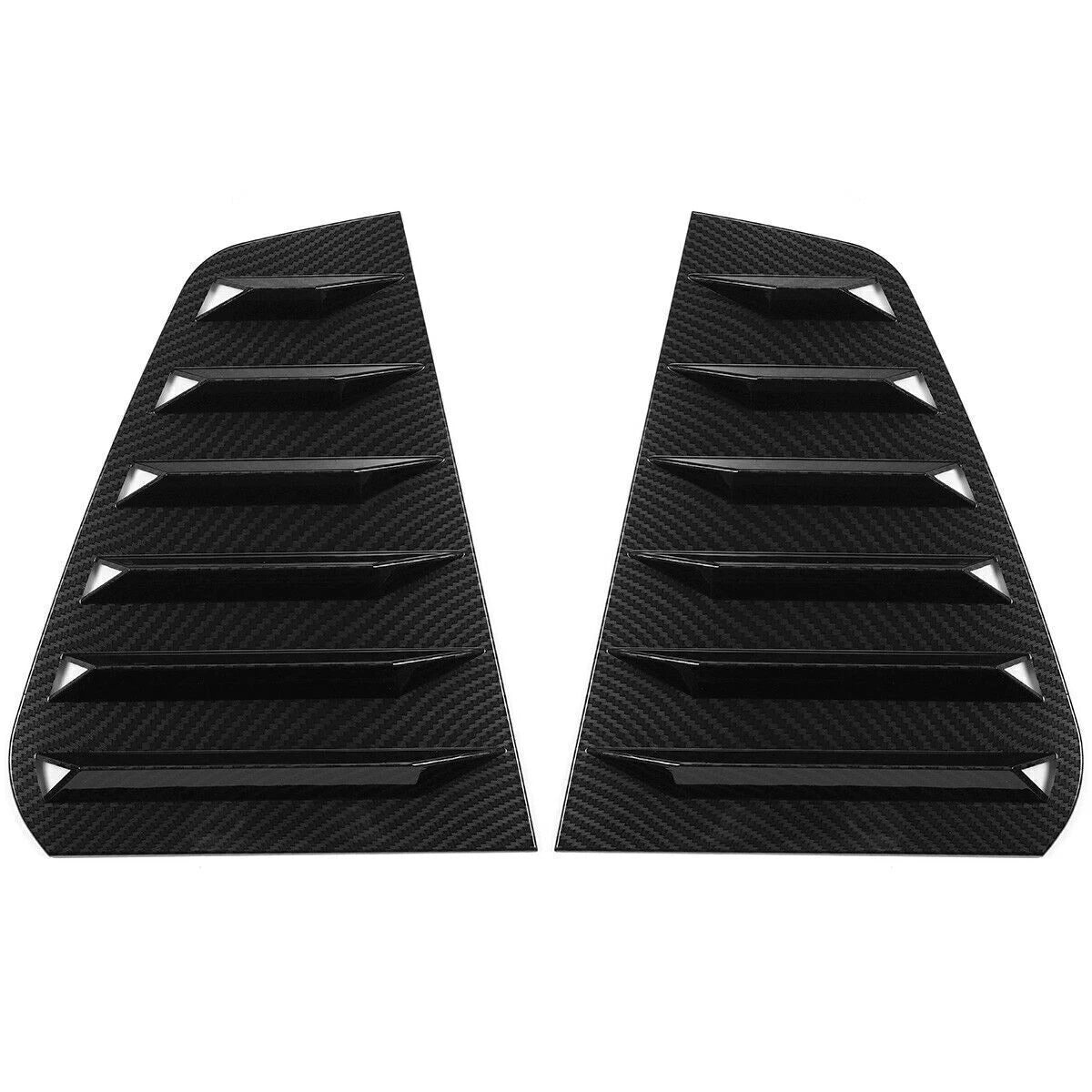 Pair Carbon Look Window Louver Rear Side Vent Cover for Golf 7 GTI R (2014–2020)