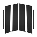Set of 6 Door Pillar Window Trim for Mitsubishi Lancer (2008–2017) Black