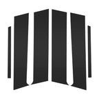Set of 6 Door Pillar Window Trim for Mitsubishi Lancer (2008–2017) Black