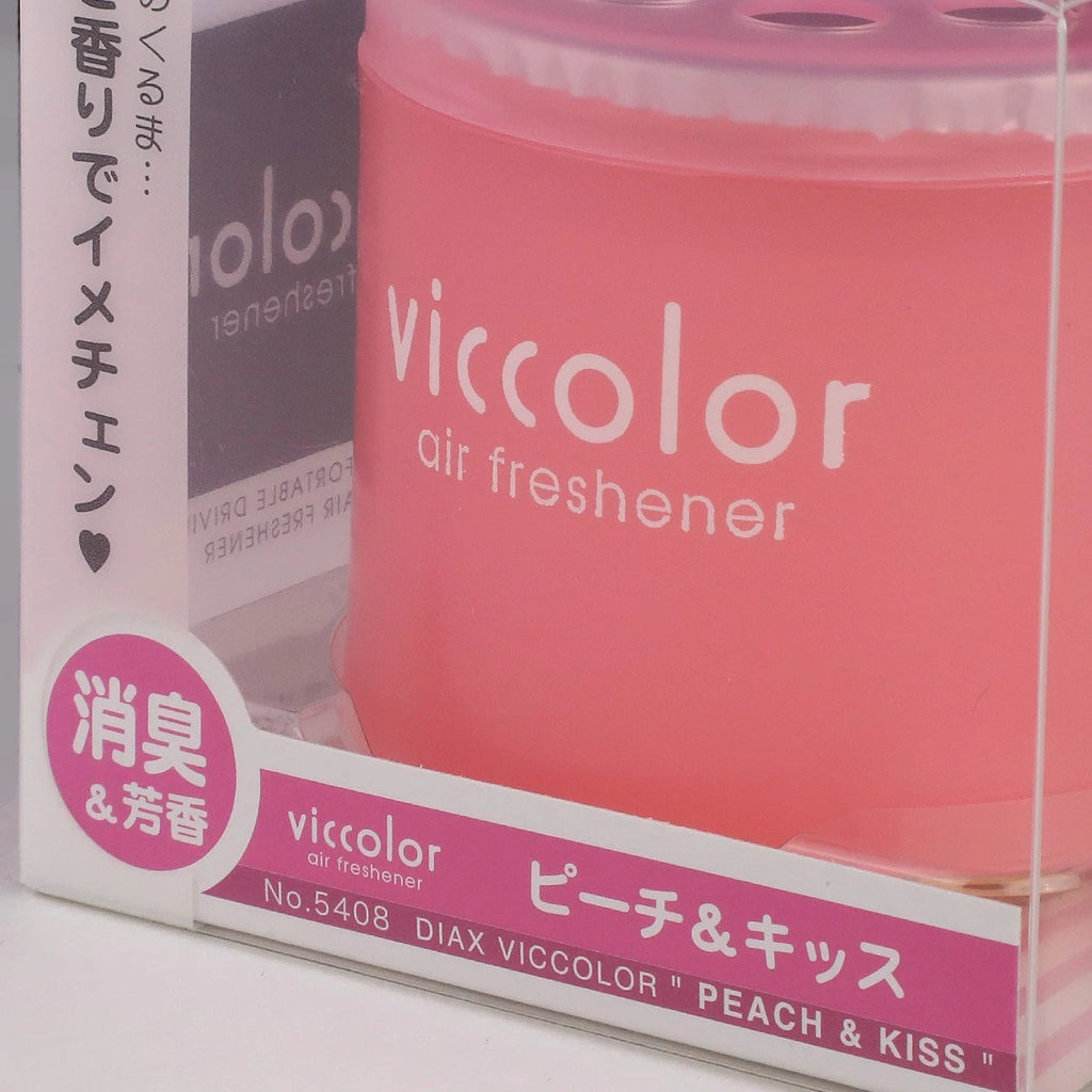 Viccolor Japan Air Freshener Gel for All Vehicles (85g, Peach & Kiss Scent)