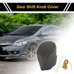 1 Pc Gear Shift Knob Cover for Honda Civic (2016–2021) Black Brown Faux Leather