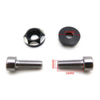 2X Metal Motorcycle License Plate Frame Bolt Screw Fastener Black