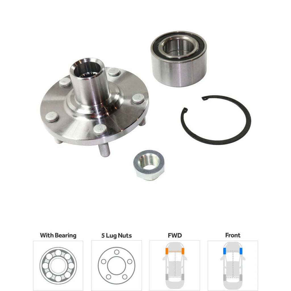 Wheel Hubs for Toyota Solara (1999–2003) Front & Rear 5 Lug with Bearing