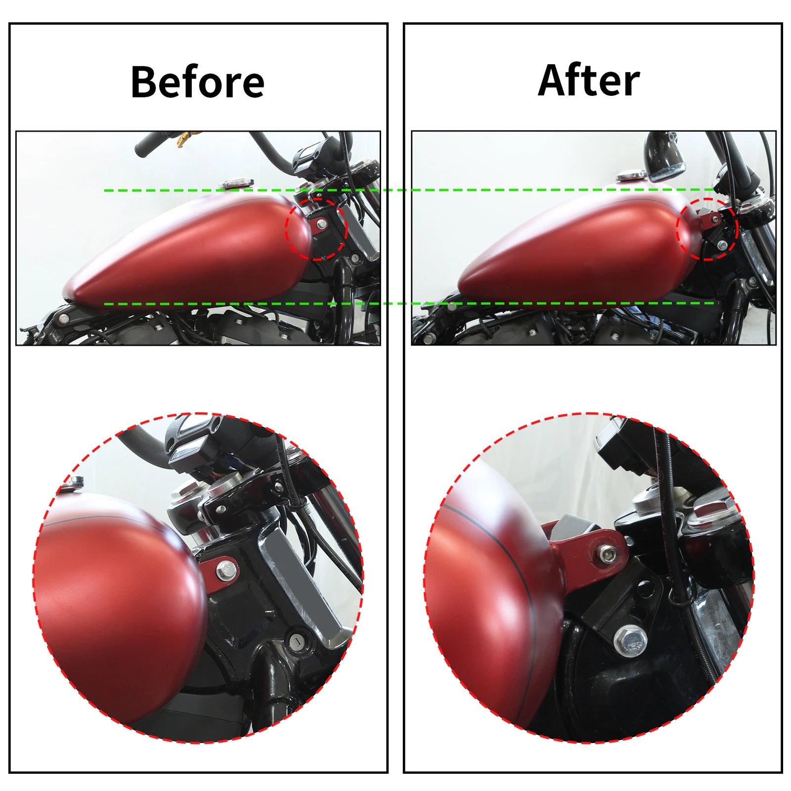 Fuel Gas Tank Lift Riser Kit for Harley Softail Slim FLSL (2018–2025)