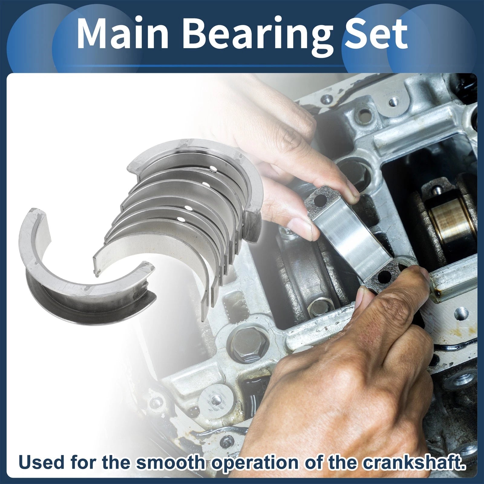 Main Bearing Set No. 1221440V00 for Nissan Maxima (1989–1990)
