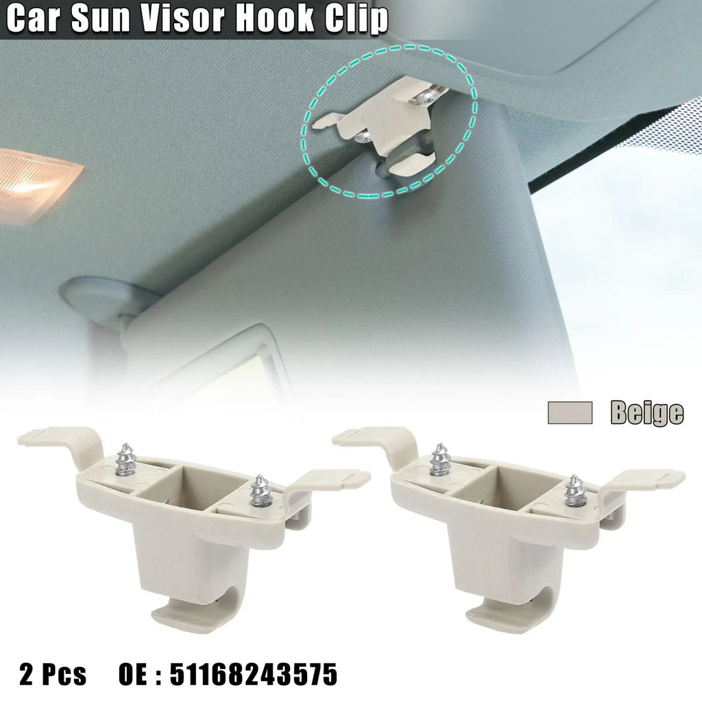 Beige Sun Visor Hook Clip Retainer for BMW 328i (1999-2000)