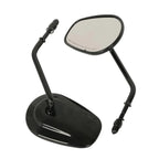 Vivid Black Rear View Mirrors for Harley Touring Sportster 883 1200 Softail