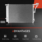 Radiator and A/C Condenser with Drier for Hyundai Sonata (2011–2014)