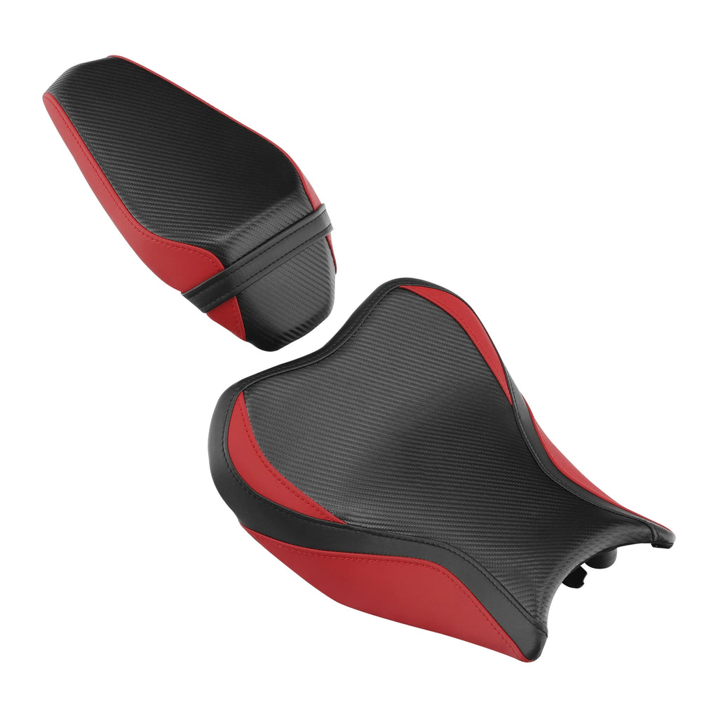 Black Red Driver Rider Passenger Seat for Kawasaki Z900 (2017–2023)