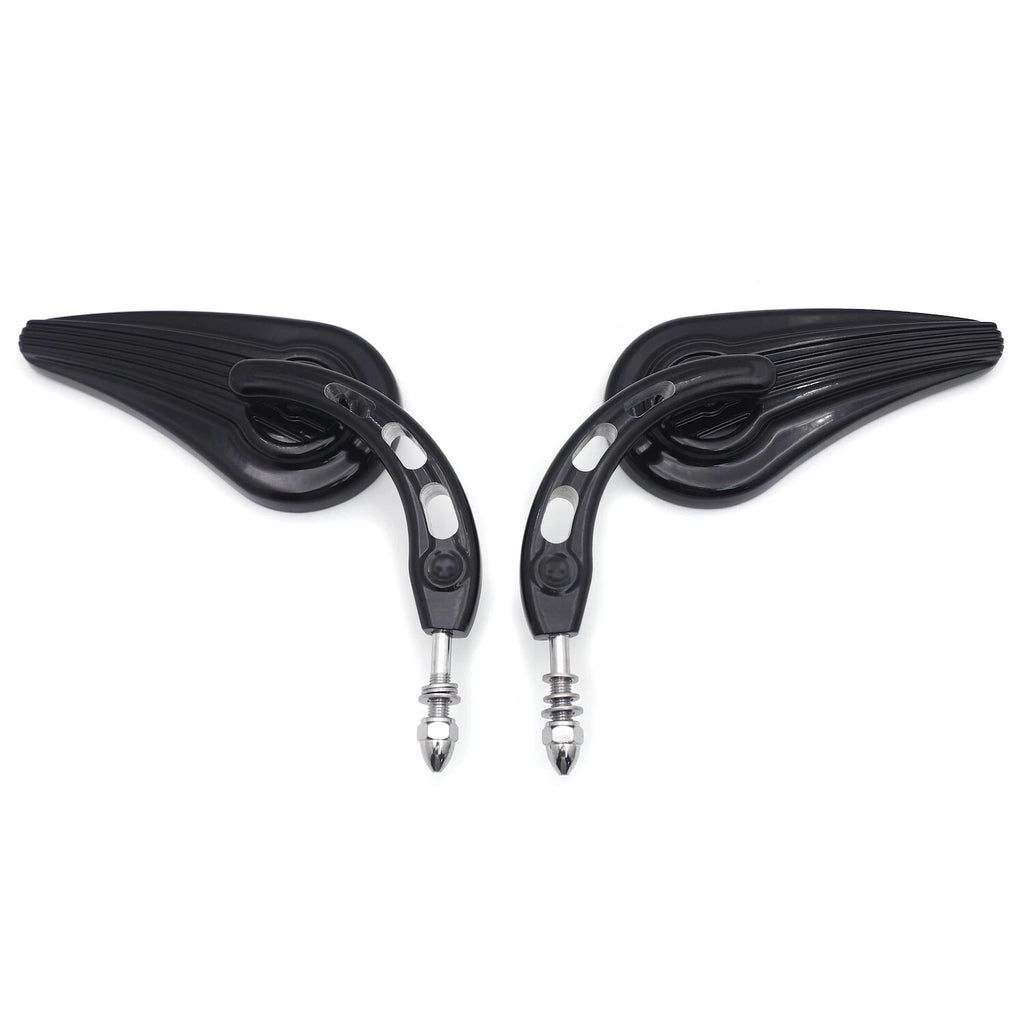 Black Side Mirrors for Harley Softail Slim Fat Boy Heritage (2014–2023)