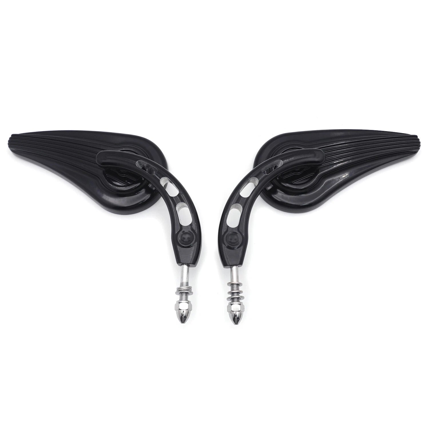 Black Side Mirrors for Harley Softail Slim Fat Boy Heritage (2014–2023)
