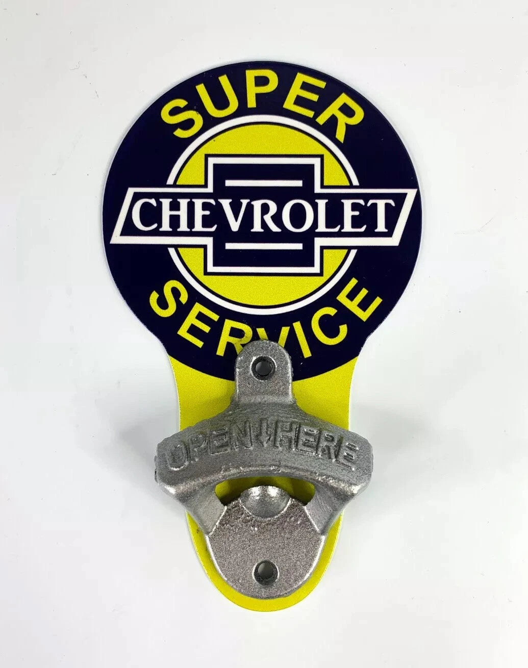 Vintage Style Chevrolet Wall Mount Bottle Opener Metal Sign (1955–1957)