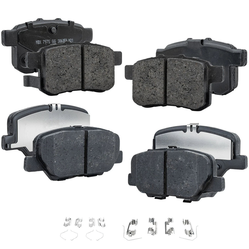 Set of 4 Brake Pads for Honda Accord (2016–2017)