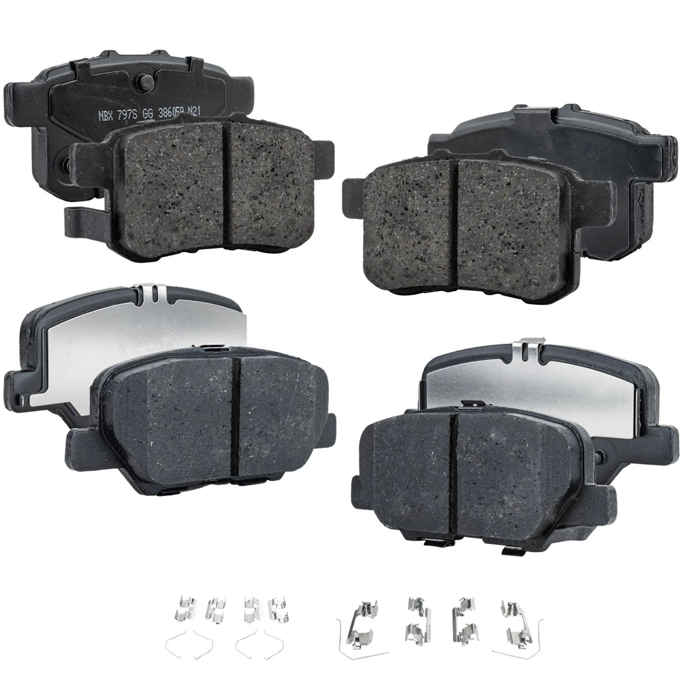 Set of 4 Brake Pads for Honda Accord (2016–2017)