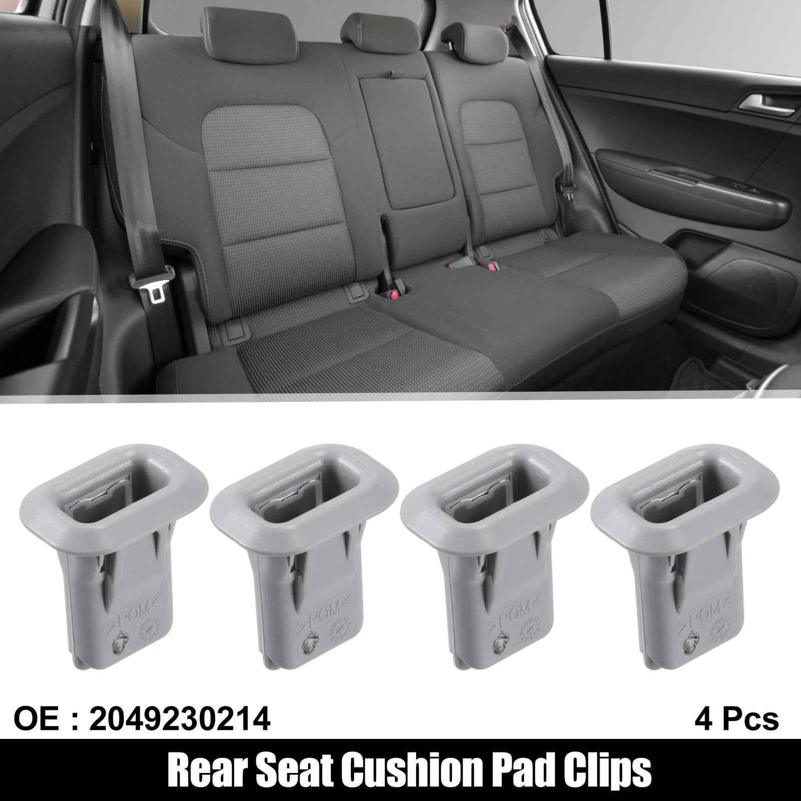 Set of 4 Rear Seat Cushion Pad Clips for Mercedes-Benz CLA250 (2014–2021)