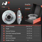 Front Drilled Rotors & Ceramic Brake Pads for Dodge Stratus (2001–2006)